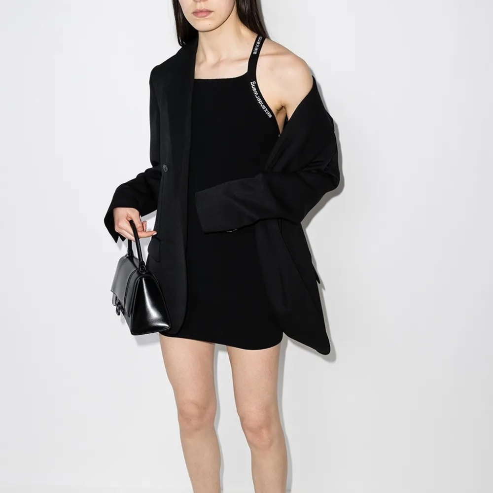 Alexander Wang logo-tape sleeveless minidress